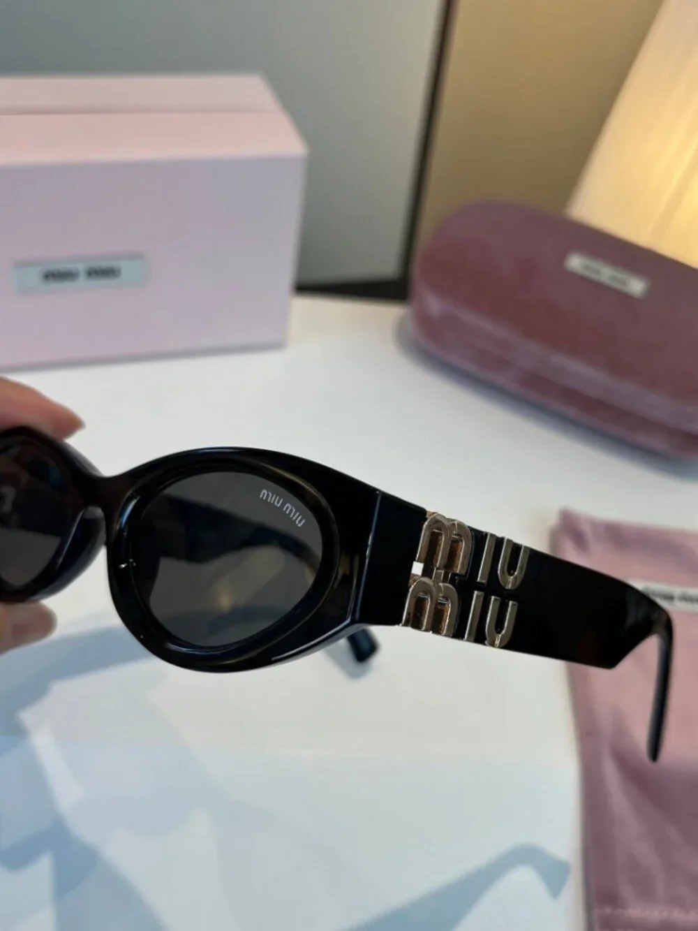 Miu Miu Black-Frame Cat-Eye Sunglasses